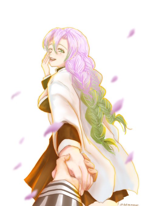 ときたまさんがTwitterに投稿した甘露寺蜜璃(鬼滅の刃)のイラスト。