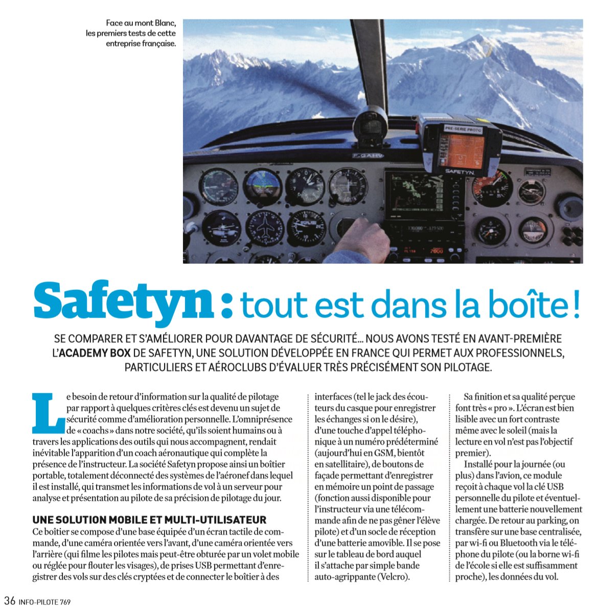 AgenceOzelys's tweet photo. [#LaPresseDuJour] Dernier jour d'avril mais pas de DLC pour la lecture de ce dossier @InfoPilote_blog consacré à @SAFETYN_Team 🤓 
Le magazine fédéral @FFAeronautique a testé et approuvé la #SafetynBox ✅ https://t.co/PirYjqv0vk