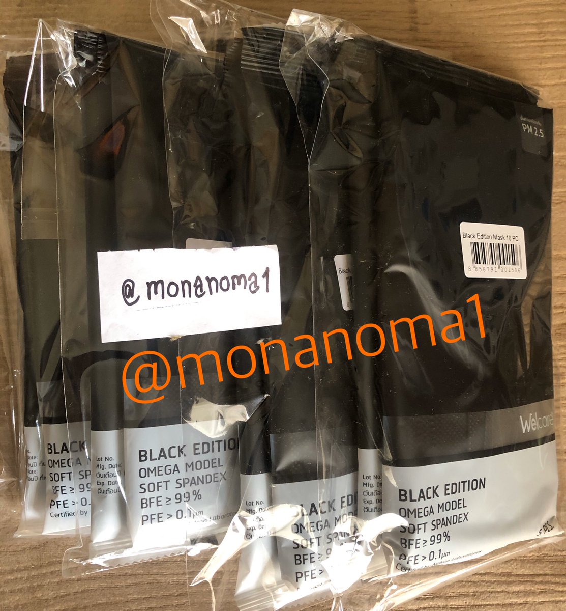 monanoma1's tweet photo. ✅พร้อมส่ง✅

หน้ากากอนามัย welcare black edition
1 แพ็ค มี 5 ชิ้น

2 แพ็ค 149บาท(รวมส่ง) 

3,4 แพ็คได้นะ 👉DM ถามได้ค่า
จัดส่งวันเสาร์นะคะ (พรุ่งนี้ ปณ หยุดค่ะ)
#หน้ากากอนามัยสีดํา #หน้ากากอนามัย #หน้ากากอนามัยราคาถูก #หน้ากากอนามัยพร้อมส่ง #หน้ากากอนามัยญี่ปุ่น #แมสราคาถูก #แมส https://t.co/IF1R59Hxbm