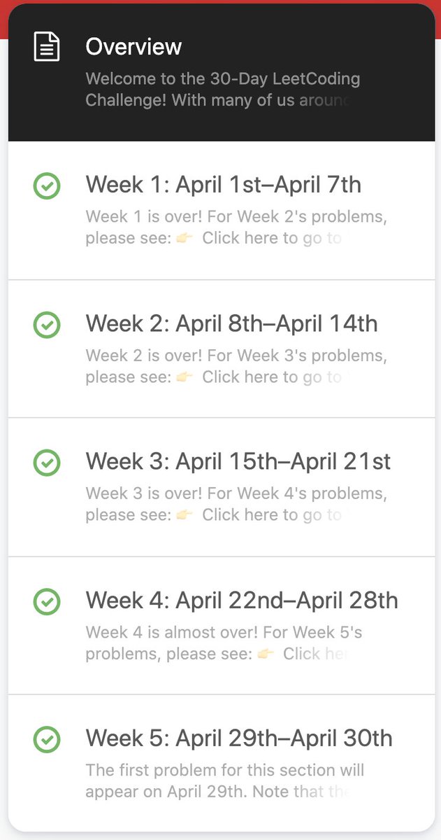 Burakirenn's tweet image. Just completed the @LeetCode challenge on algorithms. Waiting for May challenge 💪
#30DayLeetCodingChallenge