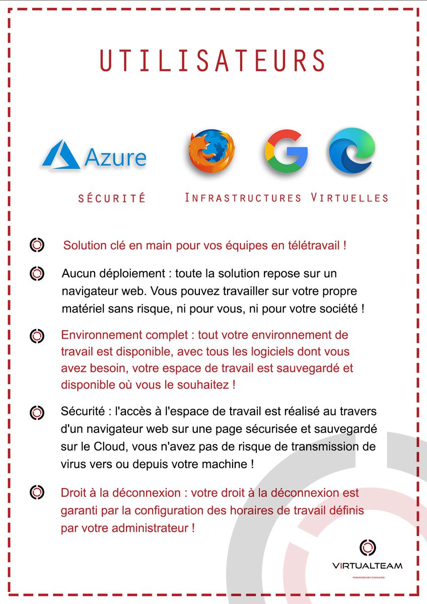 ExpaceoOfficial's tweet photo. Comme une nouveauté en appelle une autre... #EXPACEO vous présente son second nouveau-né : #VirtualTeam !👋 LA solution de déploiement d’équipe en #télétravail !🖥️

Démo 👉commercial@expaceo.com

#sécurité #NoRansomwares #NoInstall https://t.co/e3AJFT8xGW