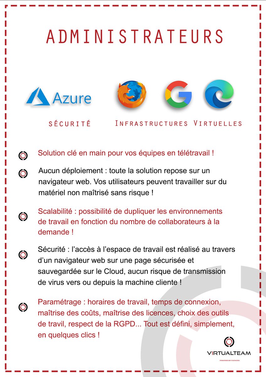 ExpaceoOfficial's tweet photo. Comme une nouveauté en appelle une autre... #EXPACEO vous présente son second nouveau-né : #VirtualTeam !👋 LA solution de déploiement d’équipe en #télétravail !🖥️

Démo 👉commercial@expaceo.com

#sécurité #NoRansomwares #NoInstall https://t.co/e3AJFT8xGW