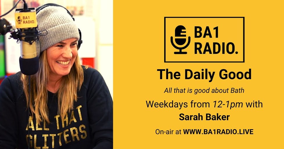 <a href="/SarahfromBath/">𝕊𝕒𝕣𝕒𝕙 𝔹𝕒𝕜𝕖𝕣</a> is up next with the Daily Good show featuring <a href="/VolunteerBANES/">BaNES Community Volunteer Service</a> <a href="/curtainup2004/">Curtain Up</a> <a href="/LarkhallFest/">Larkhall Festival</a> <a href="/LarkhallButcher/">Larkhall Butchers</a> @KidsofBath <a href="/BathCityFarm/">Bath City Farm</a> @CircleConslt @BathMind <a href="/ThePigGuide/">ThePrandialPlayground</a> @TheBathLandlady <a href="/EdgeArtsDance/">The Edge Arts Dance</a> <a href="/thehiveyogabath/">@thehiveyogabath</a> and more ⬇️ 

BA1Radio.live 🎧