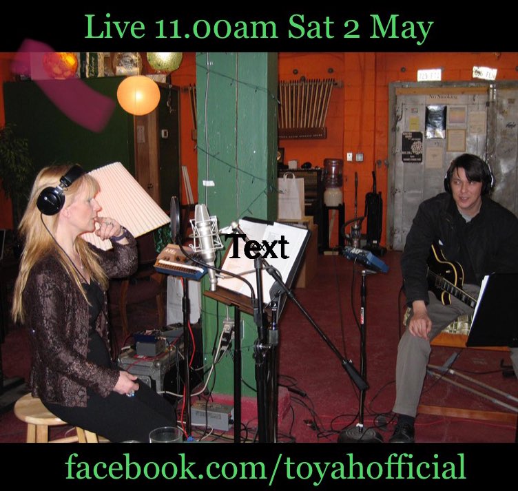 Tune into Toyah’s official Facebook at 11:00am on Sat 2 May for a special live hour with Toyah &amp; Chris Wong. facebook.com/toyahofficial

There’ll be some announcements, a chance to ask questions plus content you’ve never seen before. See you on Saturday. #toyahwillcox #facebooklive