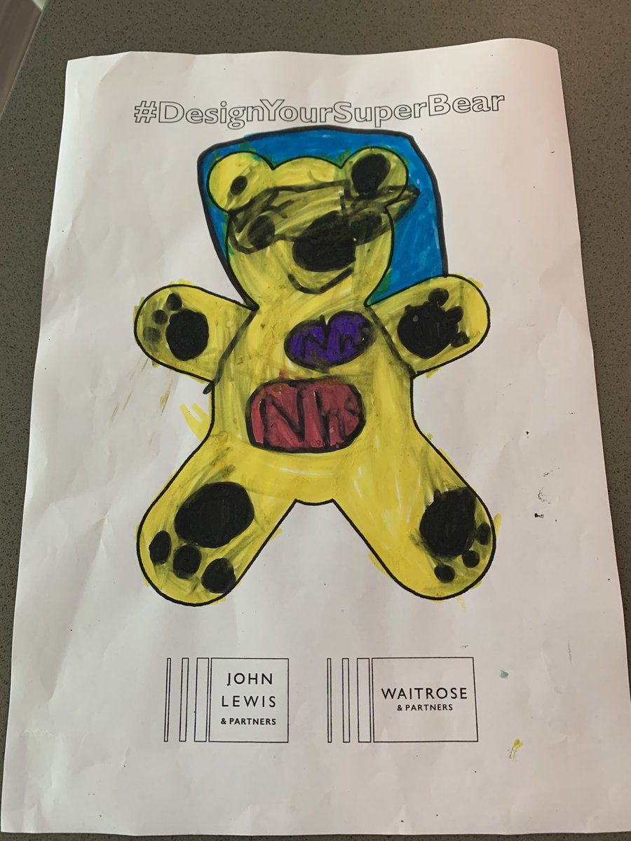 Zoe (5) has designed her ‘super bear’ complete with super hero mask and cape #designyoursuperbear ⁦<a href="/TCPANS/">Tavistock Primary & Nursery School</a>⁩