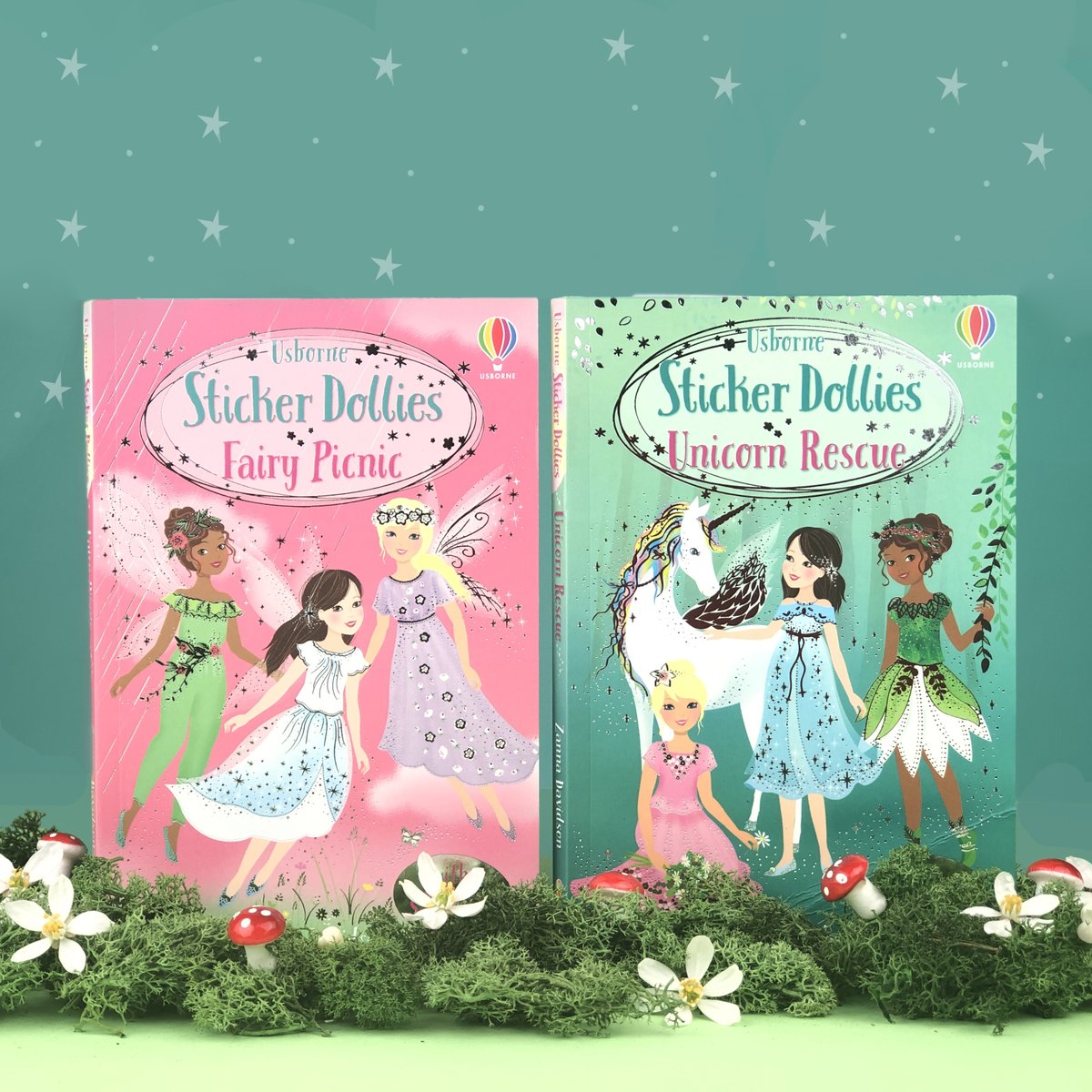 Usborne's tweet photo. If you like #StickerDollyDressing books, you’ll LOVE Sticker Dollies Stories! ✨ New story books for 6+, with stickers to dress the Magic Dolls. 🧚 Perfect for keeping young readers entertained at home. 📚 #stickerdollies https://t.co/5EPE7KK6ry