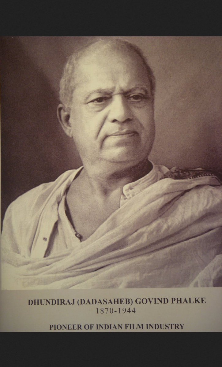 Today is the 150th Birth Anniversary of Dhundiraj Govind Phalke, popularly known as  #DadasahebPhalke who is known as the Father of Indian Cinema. He produced the first Indian Movie in the year 1913 titled 'Raja Harishchandra' which was India's first full length feature film.1/n