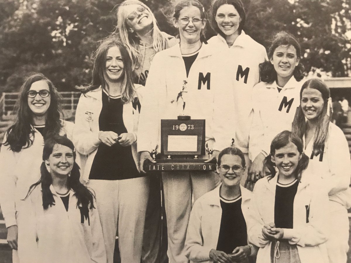 Check out this photo from when the 1973 girls track team won the Minnesota State High School League’s State Meet. They were coached by Spud legend Paula Bauck. #tbt #HonoringOurTradition