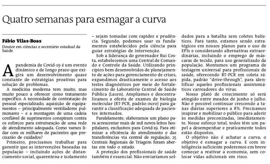 fabiovboas's tweet image. O objetivo não é achatar a curva; o objetivo é esmagar a curva. E com inteligência suficiente poderemos, em breve, começar a reativar a economia, sem colocar vidas adicionais em risco. @costa_rui #COVID19