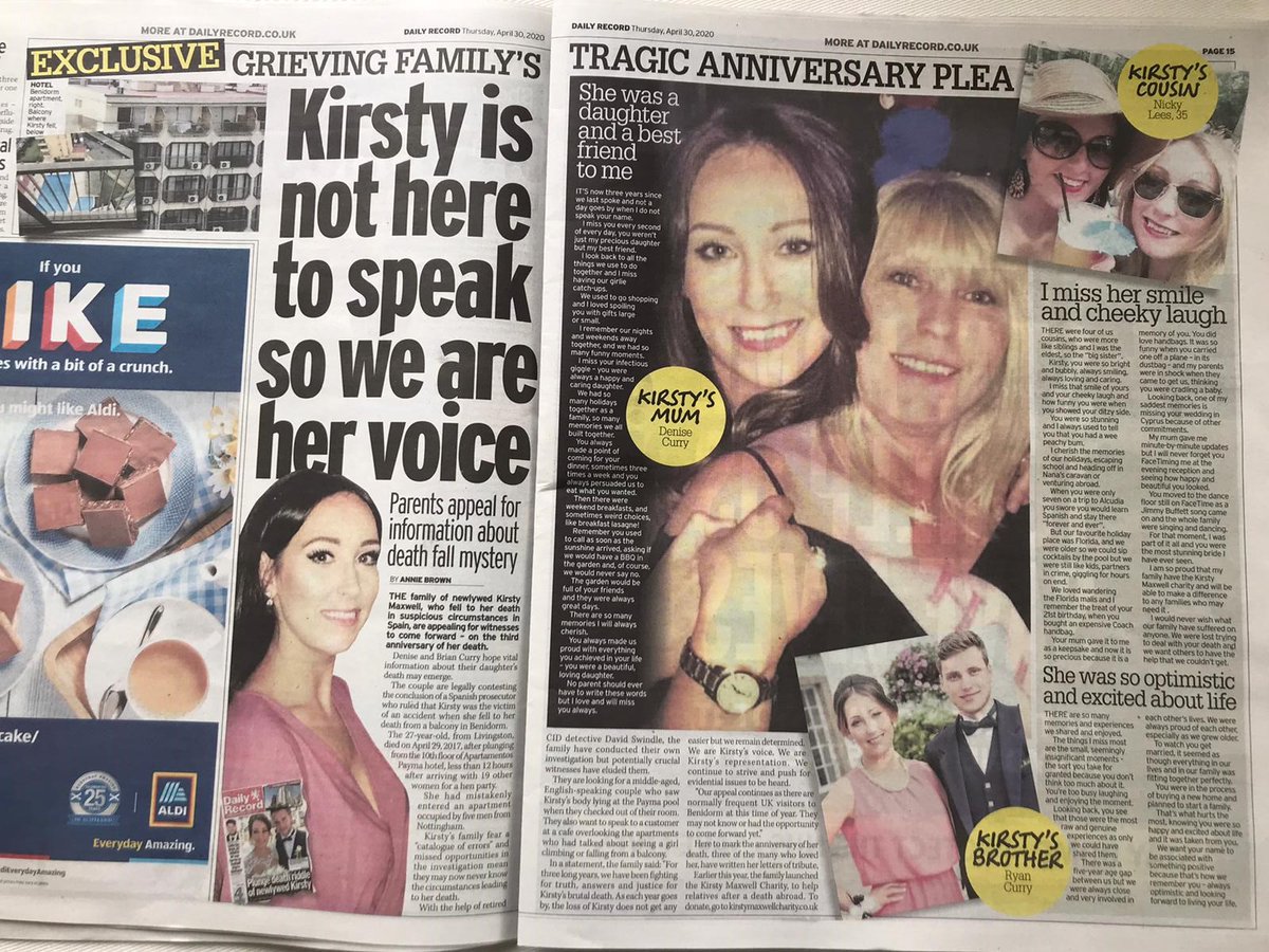 kirstydeathhelp's tweet photo. PLEASE HELP US: It would be great if as many people as possible can share this media article &amp; our posts using hashtags #kirstymaxwell #killedabroad #myprettypayma #Benidorm #Spain to help reach those with information about Kirsty's suspicious death
https://t.co/S0VlKYCjnJ https://t.co/2Ll2PoIzuE