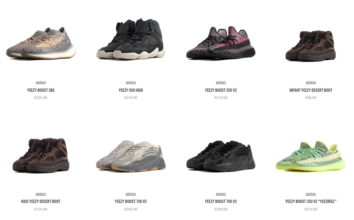 Ad: RESTOCK Select adidas Yeezy styles 