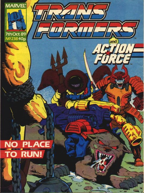 BTTEPOD's tweet photo. Transformers UK time! It's issue #238 from 1989 today, and features Carnivac and three members of the Mayhem Attack Squad, namely Stranglehold, Bludgeon and Octopunch, the Decepticon Pretenders! #Transformers #MarvelUK #Stranglehold #Octopunch #Bludgeon #Carnivac https://t.co/Y4VsBF3TdT