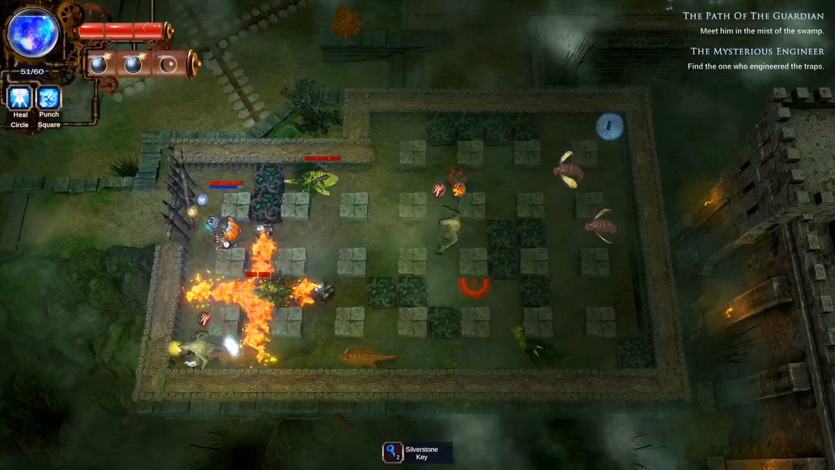 PuhTeam's tweet photo. Invading into Misty Swamp debris 
https://t.co/NkuvfqyJxM
#gamedev #indiedev #indiegame #games #art #adventure #rpg #steam #bomberman #steampunk #fantasy #wishlist https://t.co/NB8CoLVQxW