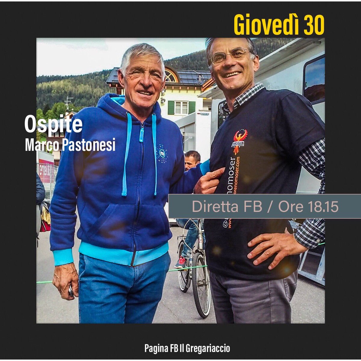 IlGregariaccio's tweet photo. Per chi vuole oggi doppia diretta. Prima Nicola Venchiarutti su IG (16.50), poi Marco Pastonesi per parlare di gregari su FB a partire dalle 18.15😉 https://t.co/0sFCQmajoj