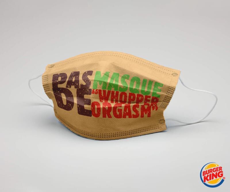 unpotedanslacom's tweet photo. Des masques post-confinement que les équipes de Burger King pourraient porter 

Une idée fictive proposée par Clément Jacobi, étudiant à l’EFAP https://t.co/DeNeHcvo2P