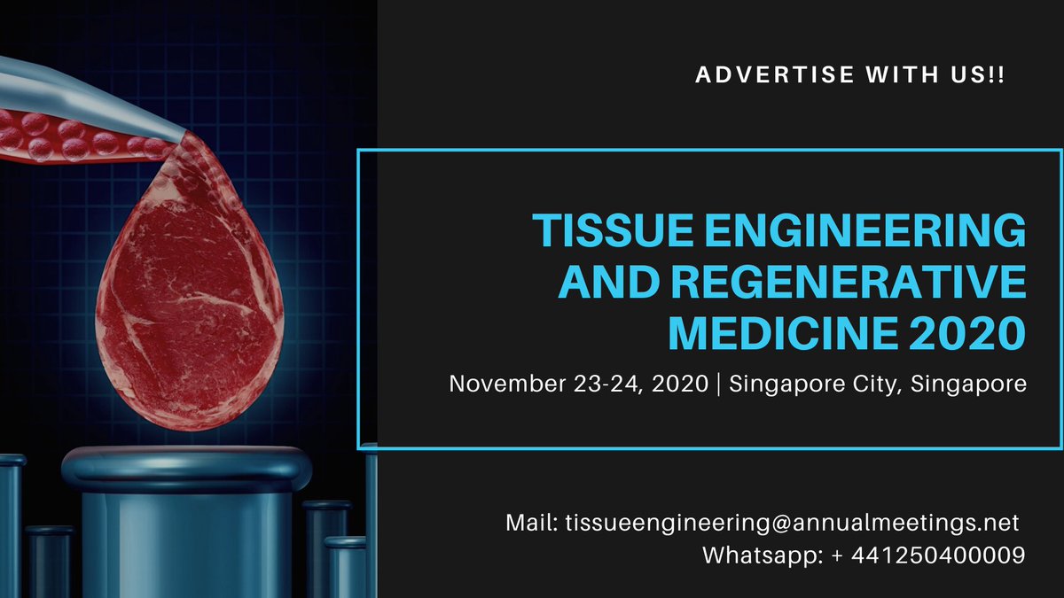We welcome you to go along with us at the #TissueEngineering 2020, to impart significant experience to researchers from around the globe.
For more details, visit: meetingsint.com/conferences/ti…