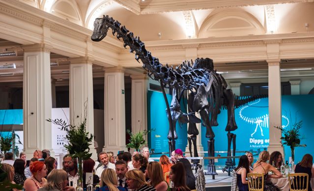 BhamMuseumsHire's tweet photo. Throw back to dining with Dippy and fabulous cocktails @BM_AG We miss you Dippy! #ThrowbackThursday #dinosaur #uniquevenue #cocktails #Museums https://t.co/v2rkaUAUIg
