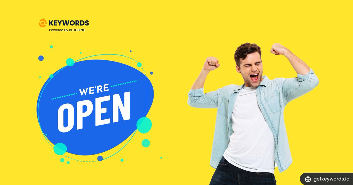 BlogBing's tweet photo. BlogBing Keywords is now open.😎

Completely redesigned from zero with how Keyword Research should be with 100k+ Locations, Hundreds of data sources, realtime datapoints &amp; multiple methods with most critical rarest metrics of internet.❤️⠀

Welcome to the data powerhouse.🥳 https://t.co/pcDb03ib6g