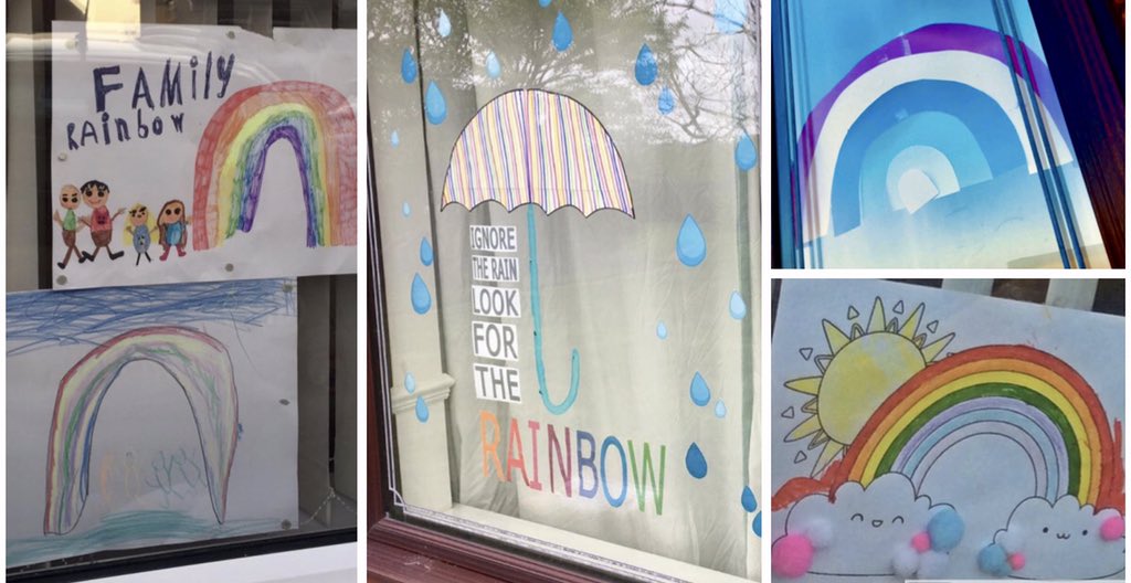 MODPolice's tweet photo. On what has been a fairly wet week for many, hereโs another great #WindowMessage & more #RainbowsInWindows, shared with us by members of our #MDP_PoliceFamily.โ๏ธ๐ง๐๐
Weโd love to see more rainbows from your homes & communities, so please tweet them to us.๐๐
#InThisTogether https://t.co/CdBwRF7MJI