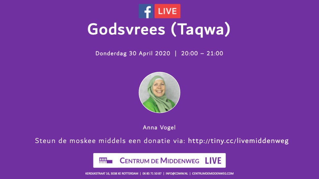 Vanavond om 20:00 uur gaan we live op onze Facebook pagina met Anna Vogel.  Mis het niet! #middenweglive