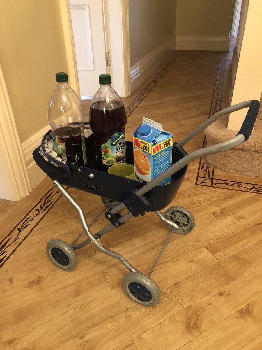 When you have long zoom meetings and your daughter sets up a refreshment trolley ❤️