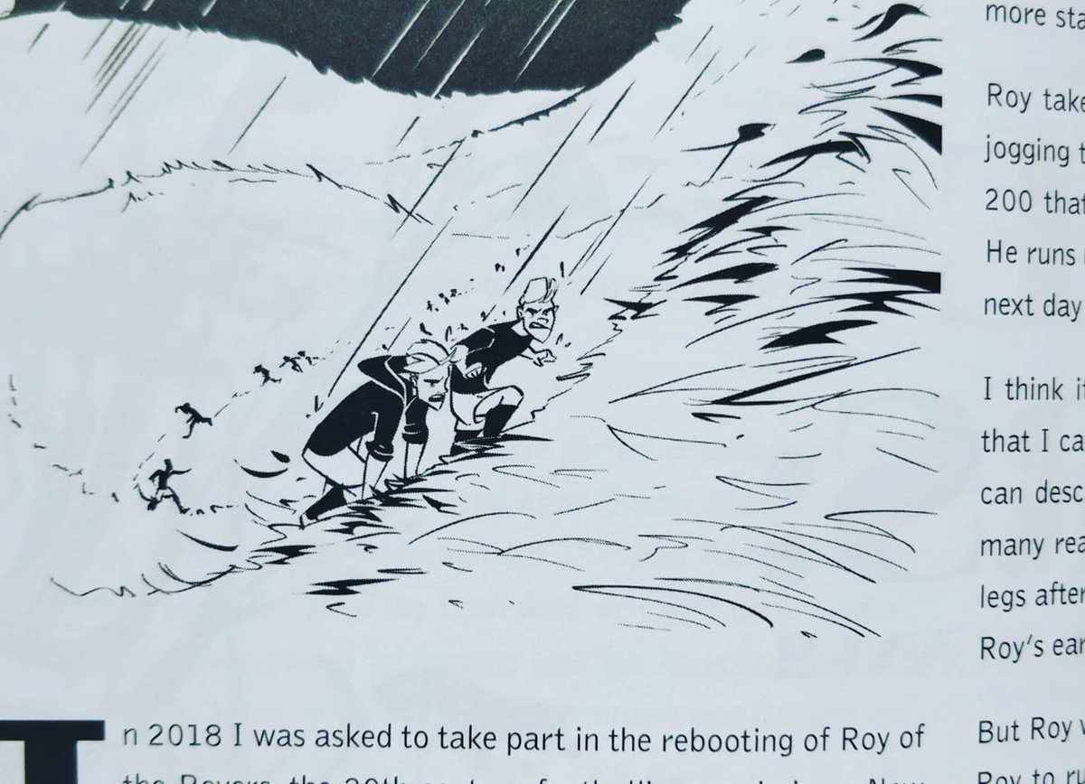 JimTyson73's tweet photo. Covid cartoon contribution for the Fellrunner mag. From a comics &amp; cartoonist's perspective, it's nice to share an issue with an article on  @royoftherovers by @tompalmerauthor &amp; @LisaHepho &amp; a memoriam for Bill Bentall, who drew many cartoons for the mag over the years. RIP Bill https://t.co/QYI5gNGac3