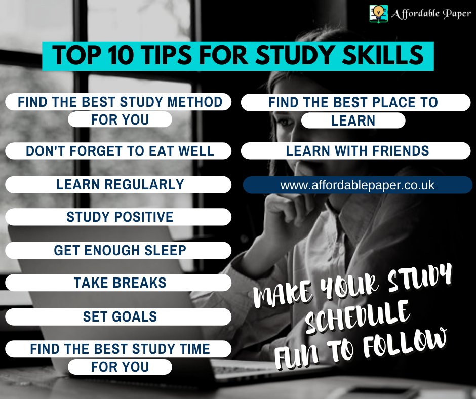 AffordablePaper's tweet image. Is it becoming difficult for you to manage your studies in this quarantine period?
Not anymore!
Now make your study schedule fun with these top 10 tips for study skills.
.
.
.
#studyschedule #studytips #studyskills #quarantine #studentgram #studentschedule #quarantinelife #STUDY