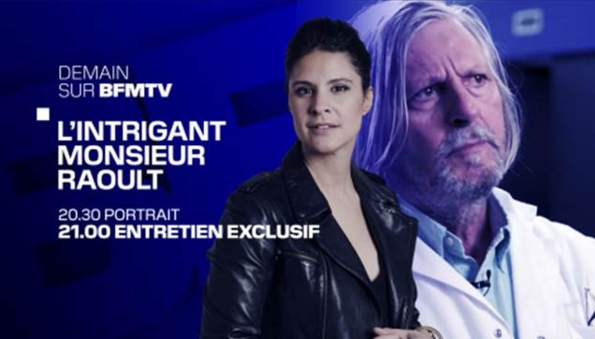 ArianeWalter's tweet photo. Ce jeudi 30 avril, à partir de 20h30, BFMTV diffuse un portrait-enquête suivi d'une interview exceptionnelle du controversé professeur Didier Raoult, par Apolline de Malherbe. 
Ahahah! La photo! On dirait : « Faites entrer l’accusé »!!!! https://t.co/ZyPa7t1rpw