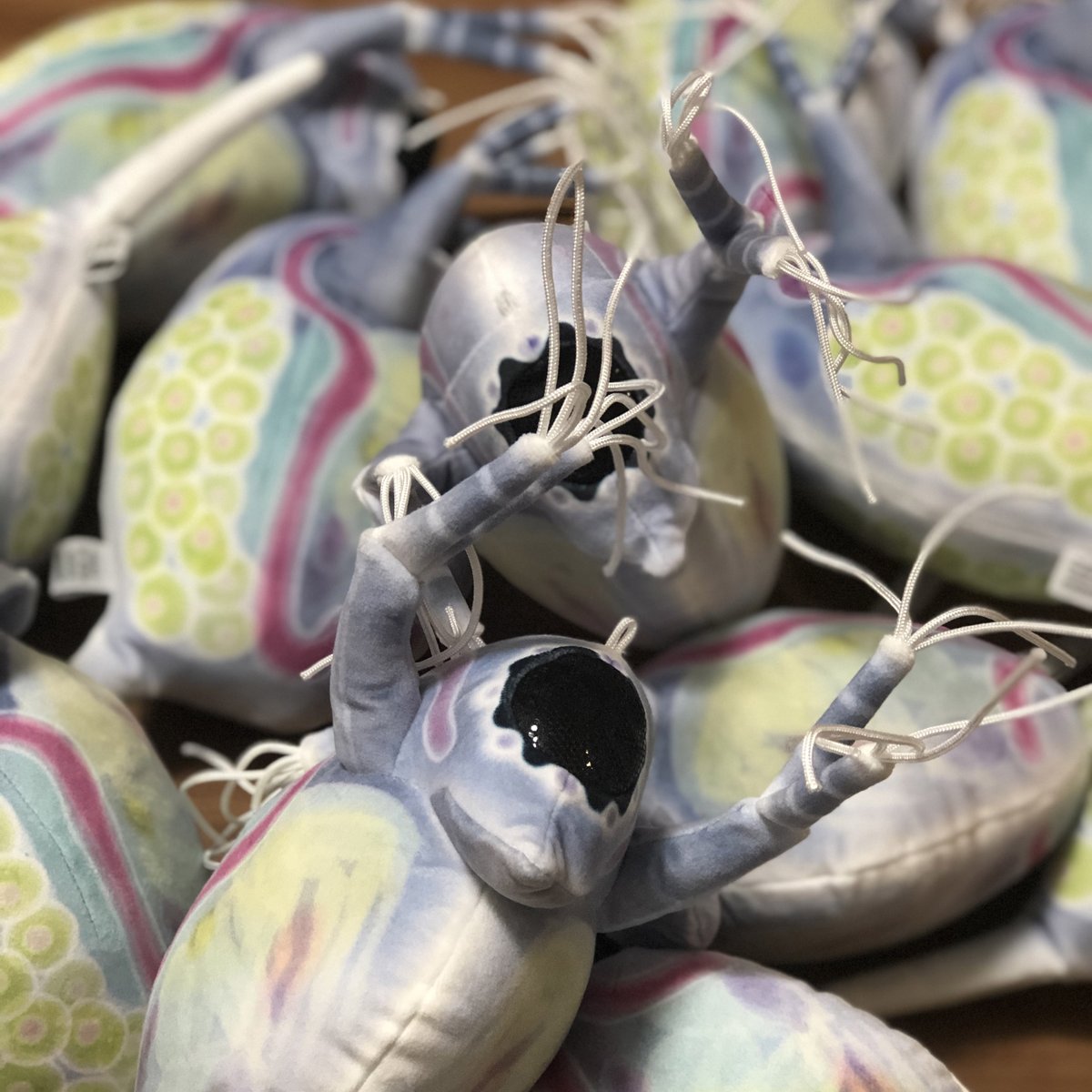 ミジンコちゃん　 ミジンコのぬいぐるみ一気に縫ったよ