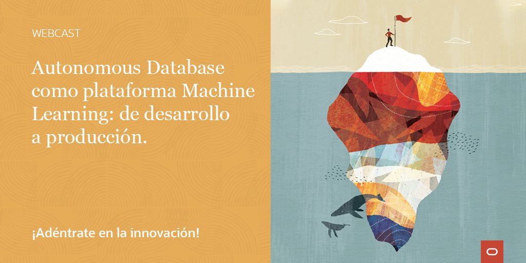 rodriguezhernan's tweet image. Autonomous Database como plataforma #MachineLearning: de desarrollo a producción.

📕Introducción a Oracle Machine Learning y resumen del webinar.

#OracleWebcastSP #OracleCloud @oracle_es 
🔗is.gd/DLP1Hb

⚠️Comienza hilo⚠️