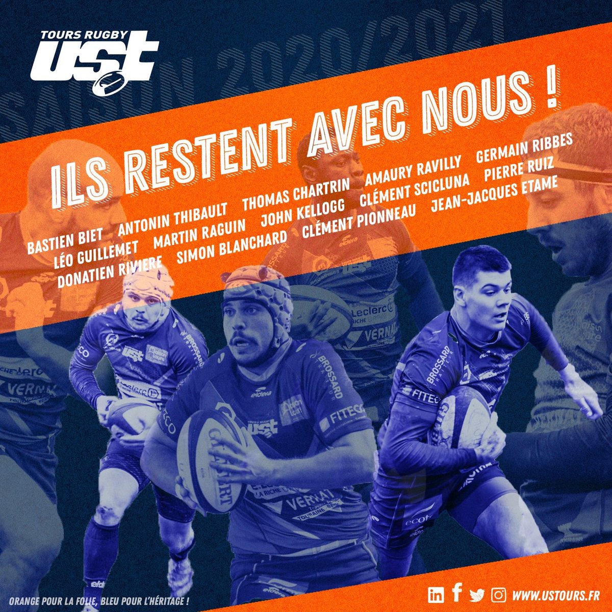 USTours_rugby's tweet image. 🧡 ILS RESTENT AVEC NOUS 💙

Découvrez les noms de 14 autres Orange et Bleu à rester avec nous pour la saison prochaine ! 😃 #ustoursrugby #ust #tours