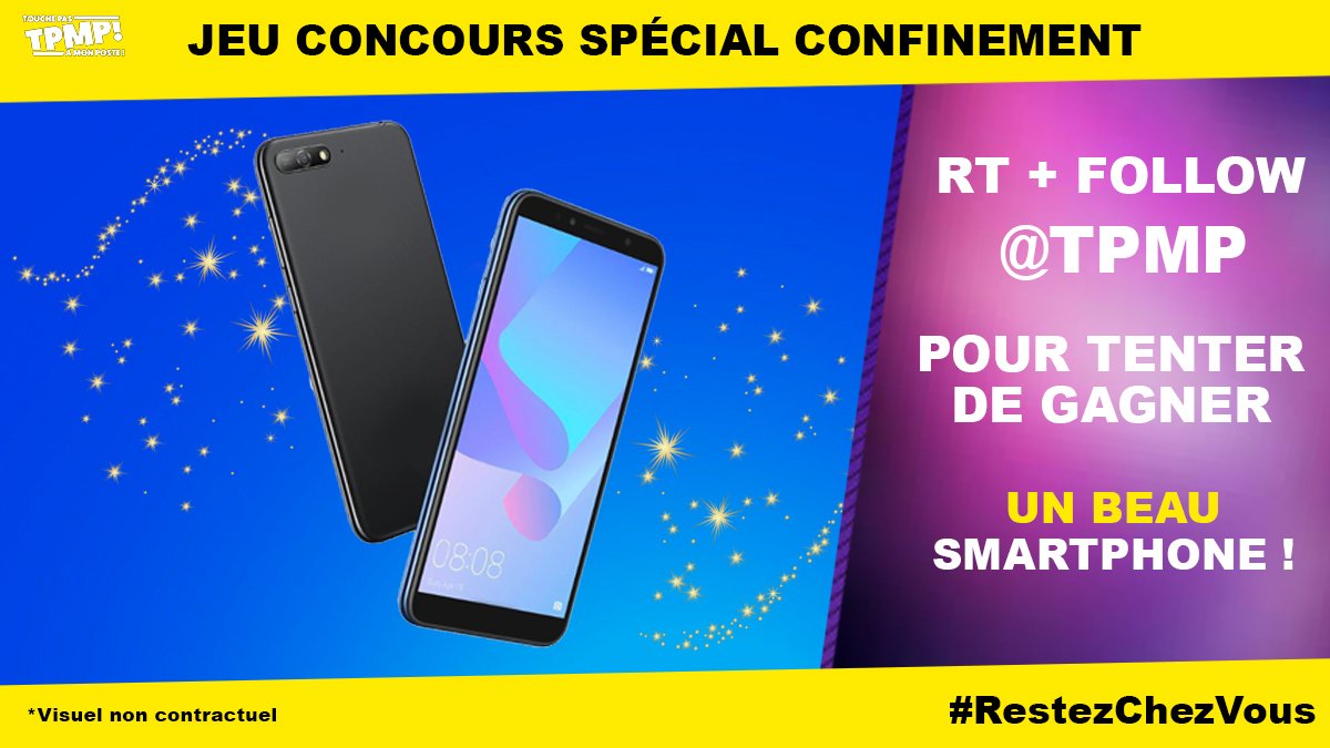TBT9_W9's tweet photo. #CeSoirChezBaba on vous régale toute la semaine avec notre #JeuConcours spécial #confinement Un cadeau à gagner tous les jours ➡️ RT + FOLLOW @TPMP pour tenter de gagner un beau Smartphone !📲 #TPMP Tirage au sort le 30/04/2020 en fin d'émission. Bonne chance à tous ! 🍀 https://t.co/CxXCsHPJnB