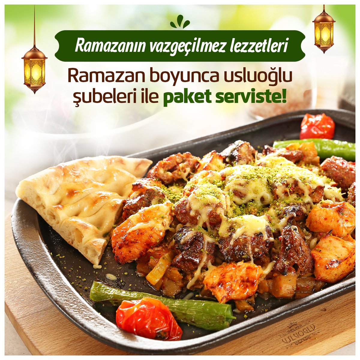 Ramazanın vazgeçilmez lezzetleri Ramazan boyunca usluoğluşubeleri ile paket serviste!
Canik Şube: 0362 228 15 42 
Atakum Şube: 0362 437 37 01  😉
#lezzet #ramazan #usluoğlu #iftar #keyif #samsun