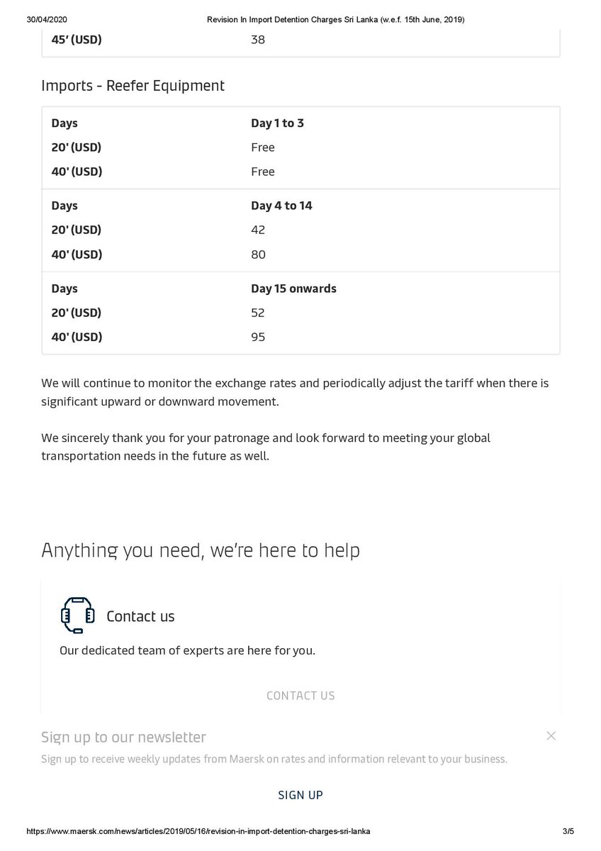 MANTRIKK's tweet photo. @shipmin_india @PMOIndia @kopt_port @cbic_india pls stop extortion by d mnc shipping line in India. Country like SRILANKA hv fixed de ceiling.  der charges are 1/4 of what v r paying in India.Attached  few shipping line tariff in SRILANKA.Pls bring an ordnance to fix the ceiling https://t.co/Una8BmLy6g