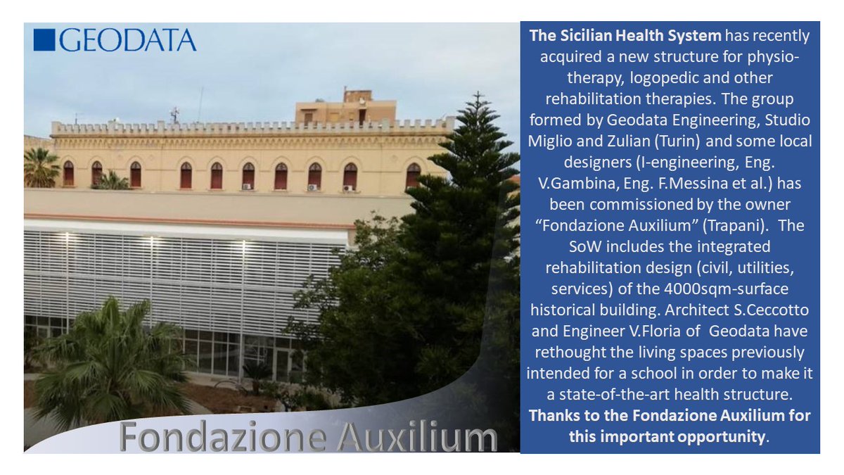 geodata_tw's tweet photo. The Sicilian Health System has recently acquired a new structure for physio-therapy, logopedic and other rehabilitation therapies. https://t.co/XxqAJ6WCyS