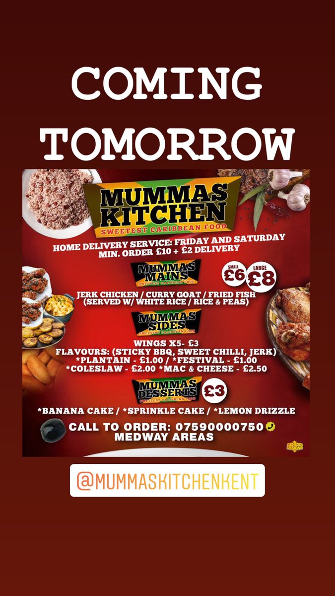 kontario_'s tweet photo. IG- @MUMMASKITCHENKENT 

SWEETEST CARIBFOOD FLOODING MEDWAY STREETS FROM TOMORROW ONWARDS.... https://t.co/LifJhbaeKv