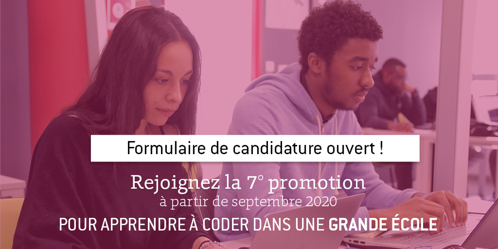 PasserelleMars's tweet photo. [#Promo7] Apprenez le métier de développeur·se web gratuitement en 8 mois à @CentraleMars ! 👩‍💻👨‍💻
Vous êtes un·e grand·e curieux·se de l'informatique et n'avez jamais réussi à vous former ?
Candidatez à @PasserelleMars et apprenez un métier d'avenir ! 👉https://t.co/jLrlEzeGjH https://t.co/PjkfRezPn6
