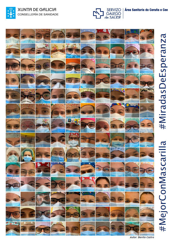 PARTICIPA, DIFUNDELO Y AYÚDANOS A COMPARTIRLO 👍🏼
DESDE EL ÁREA SANITARIA A CORUÑA - CEE, INICIAMOS UNA CAMPAÑA #MejorConMascarilla #MiradasDeEsperanza y TE PROPONEMOS UN RETO En el que TOD@S podréis PARTICIPAR @GabComCHUAC
  <a href="/GENTESDELCHUAC/">GENTES DEL CHUAC</a> <a href="/DeChuac/">Servicio de Urgencias CHUAC</a> <a href="/ChuacOnco/">OncoCHUAC</a>  <a href="/FarmaCHUAC/">Serv. Farmacia CHUAC</a>