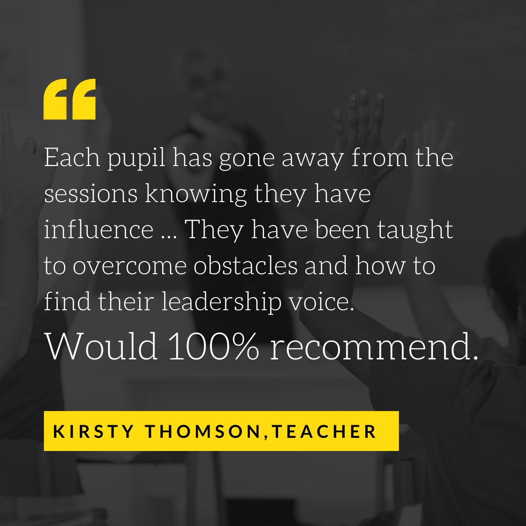 "I have been so impressed with LEAD. The organisation and delivery has been impeccable but more importantly the pupils have been impacted positively by the sessions. They have been taught to overcome obstacles and how to find their leadership voice. Would 100% recommend.”