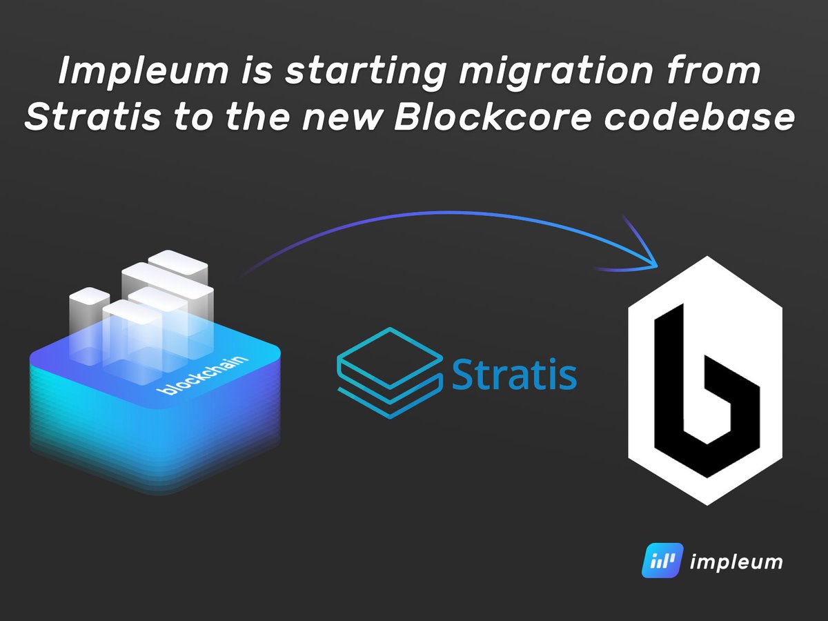 Impleum is starting migration from Stratis to the new Blockcore codebase
impleum.com/impleum-is-sta…