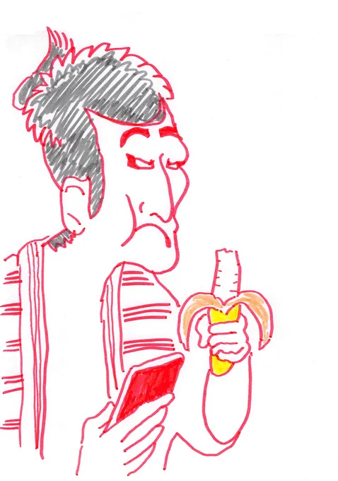 配信みてくれた方ありがとうございました〜。きょう描いたやつです。
①ラジオ体操するデューラー
②バナナを食べる江戸兵衛
③業界人にスカウトされるナルキッソス 