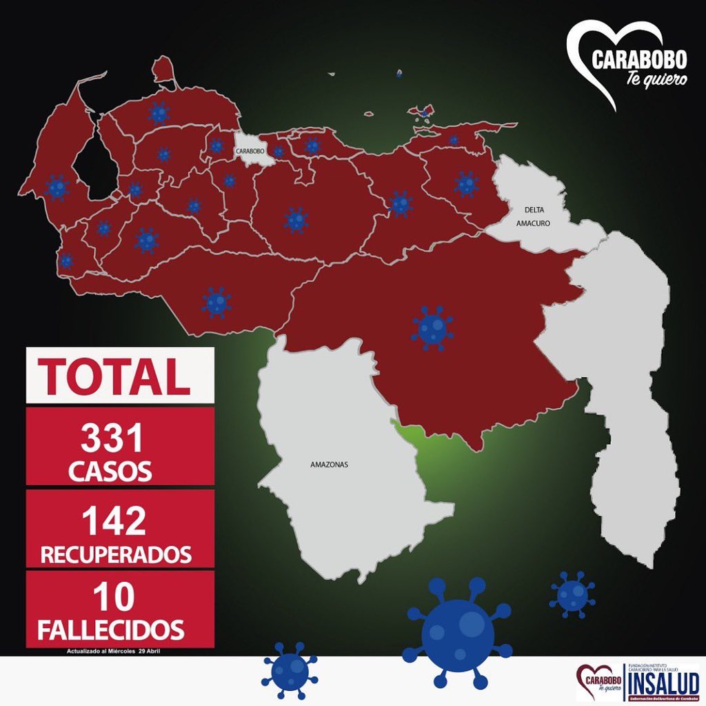 rafaellacava10's tweet photo. Así amanecemos hoy 30 de Abril. Hay poder en la sangre de Cristo. Q  Dios nos siga bendiciendo 🙏🙏🙏 https://t.co/0d7AIRY0LG