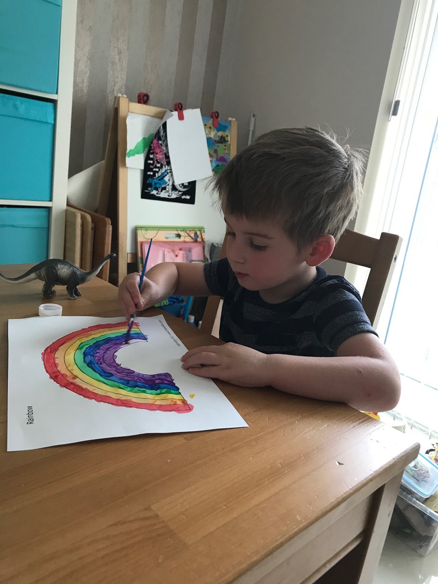 JCAWakefield's tweet photo. Harvey and I have been working on adding to our rainbow collection this week, inspired by our school community who continue to spread positivity and kindness 🌈😊 Mrs Longley #JCAteam #positivity #kindness #staysafe https://t.co/zRi1w5knsE