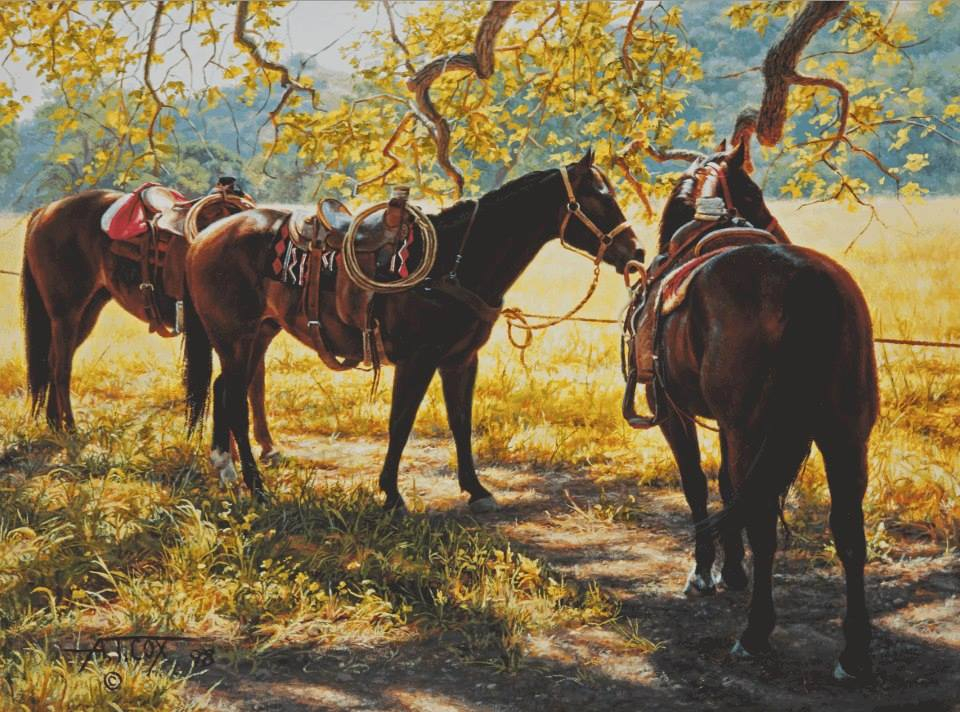 TimCoxFineArt's tweet photo. "All things come round to him who will but wait." ~Longfellow~
This is "WAITING ON THE LINE" by @timcoxfineart.

#WaitingOnTheLine #TimCoxFineArt #Horses #bayhorse #summer #horsesofinstagram #oilpainting #saddle  #ranchhorses #workinghorses #cowboyart #artofinstagram https://t.co/KeMPfuDHzY
