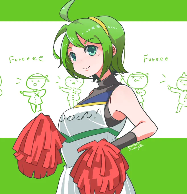 チアとか応援団とかそれ系の過去絵4枚をまとめて投稿しましたチア衣装のベースデザインは毎度おなじみ柚々さんリスペクト cheerleading | 農民◆joeManyODw #pixiv  