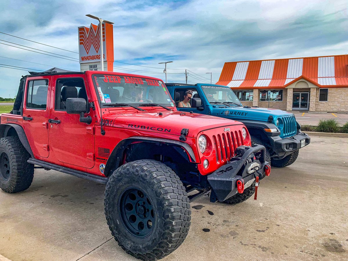 When you’re in quarantine but you stumble upon your friends during a food run, you make time to catch up but still social distance. ❤️So glad to see y’all! And can’t wait until this is all over and we can hang out like normal! But for now, talks thru Jeep windows will do! Lol