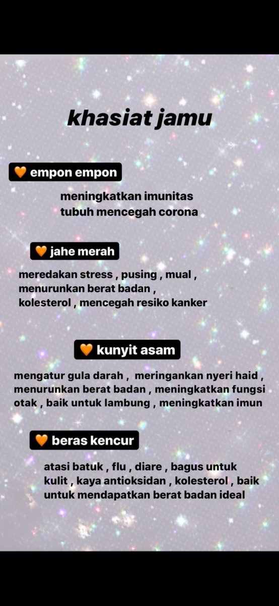 ingelestari's tweet photo. Hello twitter world! 
Lagi pandemik ini menjaga kesehatan dan kebugaran meskipun #dirumahaja is a must. 
Plus di bulan Ramadan ini, agar selalu bugar dan tetap sehat, ku ingin menawarkan minuman herbal dan tradisyenel .. No bahan pengawet,no tipu tipu..
Cekidot.
😘😘 https://t.co/P4gvPq5MtQ