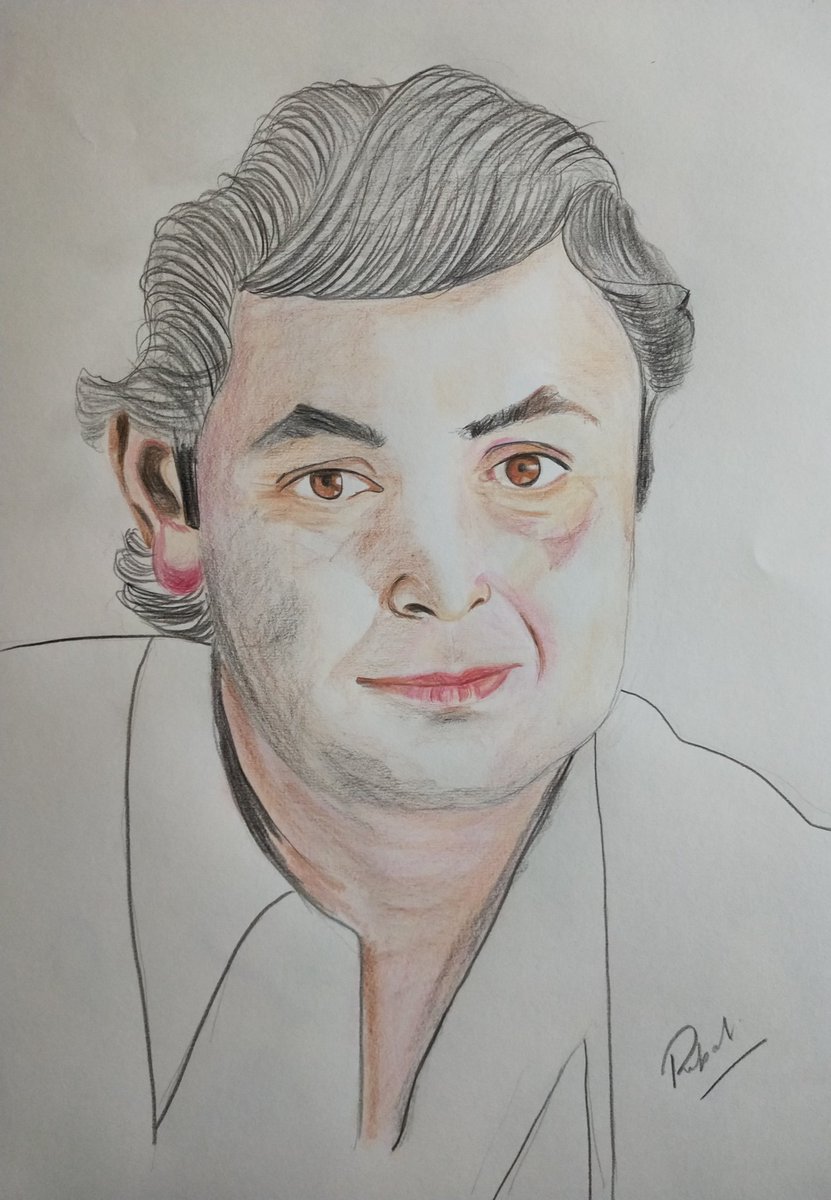Rupali_Sri's tweet photo. @SrBachchan
@narendramodi
@Sanchal_s
Tribute to the one and only Rishi Kapoor.. one of the greatest Indian actors of our generation.. the Evergreen, Talented, Stylish, King of Romance..

Om Shanti.. ऊं शांति.. 🙏🙏

Painting made today https://t.co/BDX7OmkGvv
