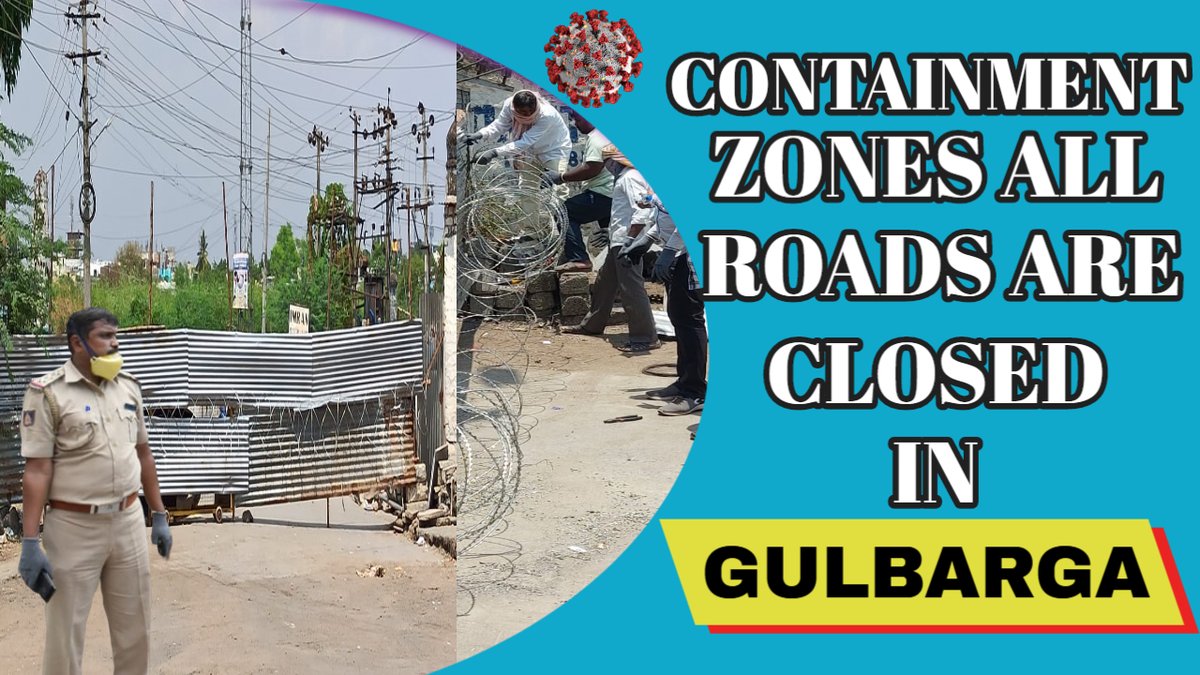 GulbargaLive's tweet photo. Containment zones all roads are closed in Gulbarga.
Check it here : - https://t.co/LNMJFhsQvj https://t.co/i1aohUTM1H