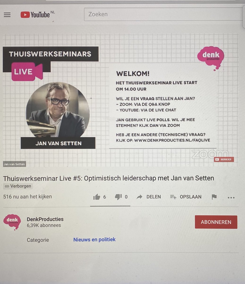 Jan van zetten: een fout is een onderbreking op de weg naar succes.